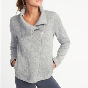 Old Navy Women’s Go-Warm Sweater Knit Moto Jacket